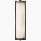 Bronze Dresser Light with contemporary design and frosted glass