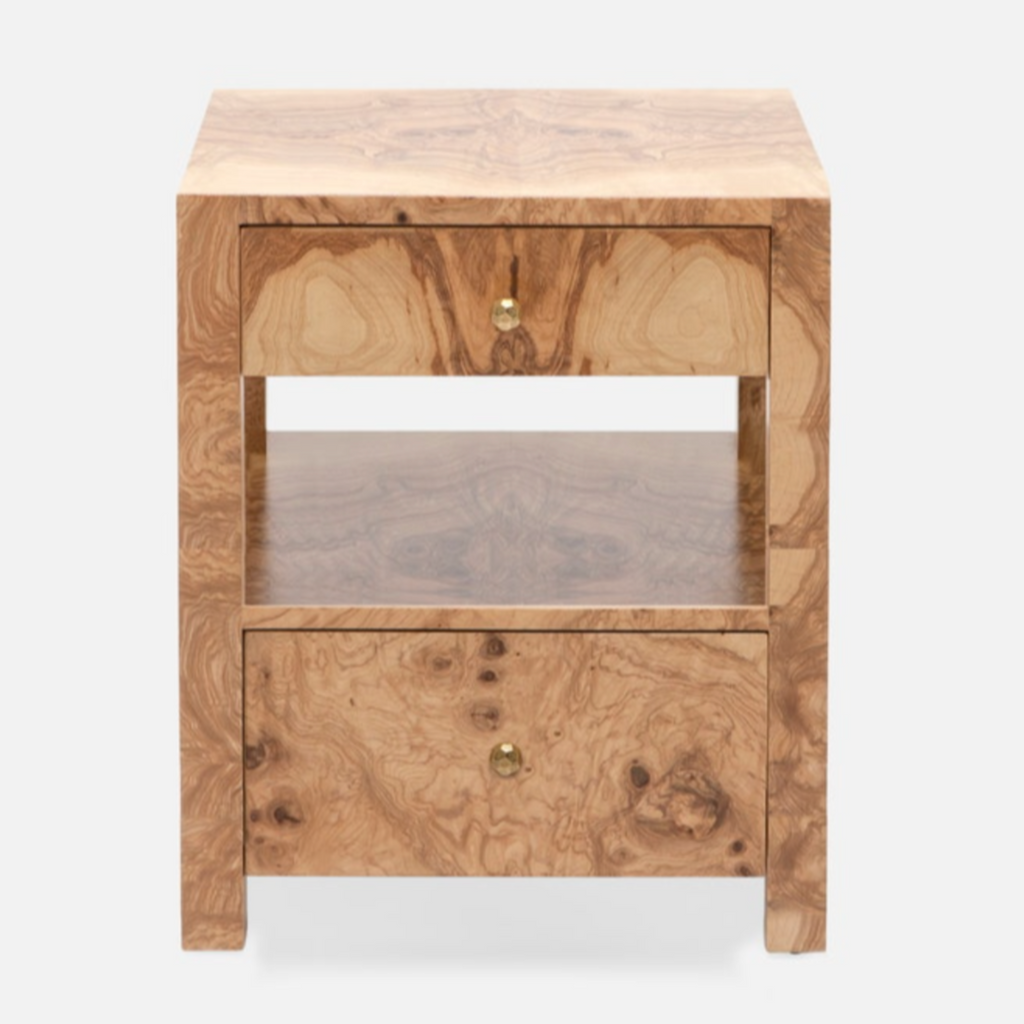 Modern Lindsey Nightstand with drawer and open shelf