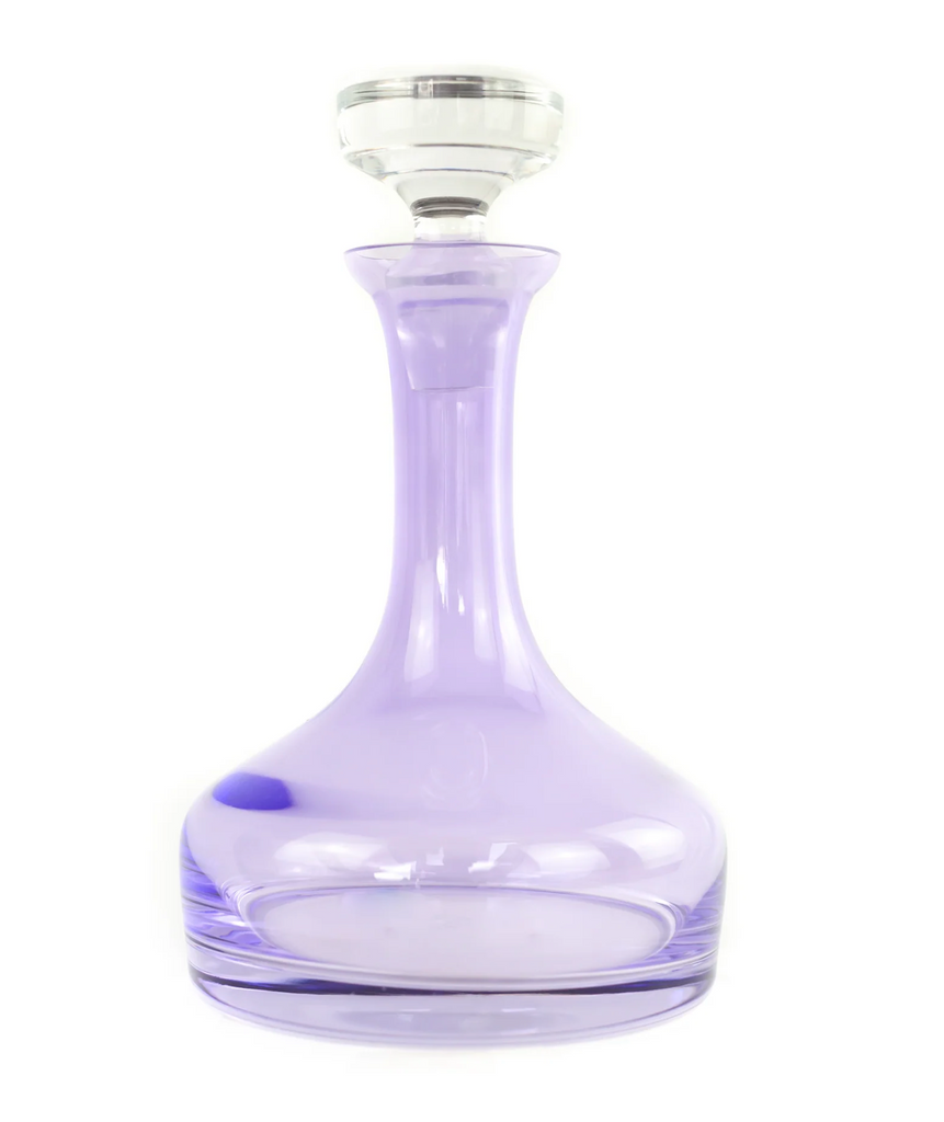 Estelle Colored Glass Vogue Decanter in Lavender - Shoppe Details and Design