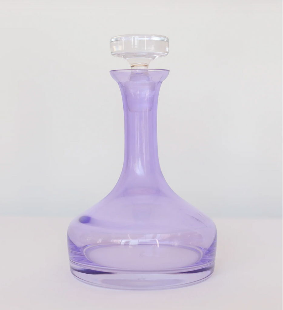 Estelle Colored Glass Vogue Decanter in Lavender - Shoppe Details and Design