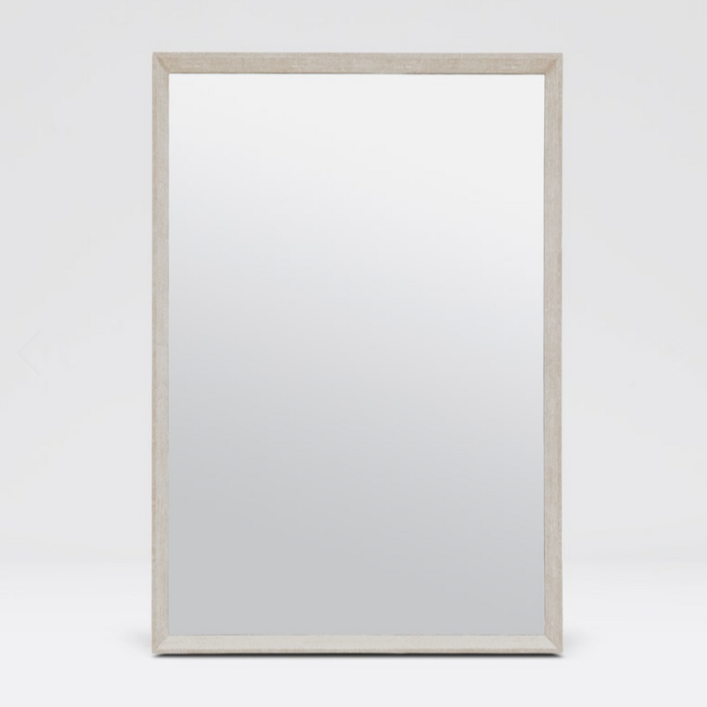 David Mirror with sand realistic faux shagreen finish.