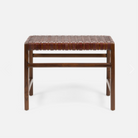 Small Percy Bench upholstered in chestnut leather