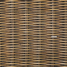 rattan left arm facing large dining bench.