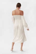 Sleeper Atlanta Dress in White Silk - Shoppe Details and Design