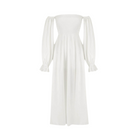 Sleeper Atlanta Dress in White Silk - Shoppe Details and Design