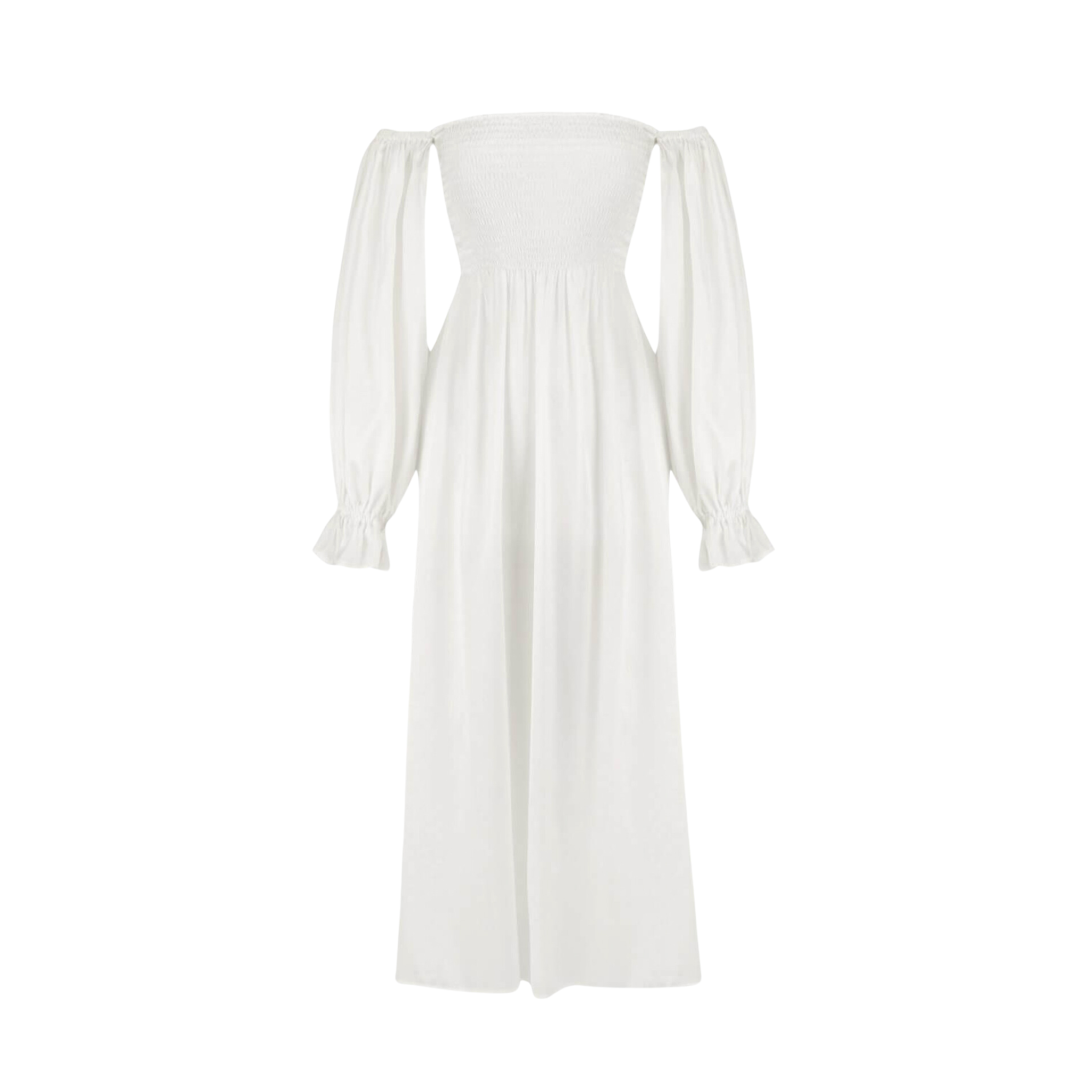 Sleeper Atlanta Dress in White Silk - Shoppe Details and Design