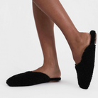 Sleeper Black Sheepskin Slippers - Shoppe Details and Design