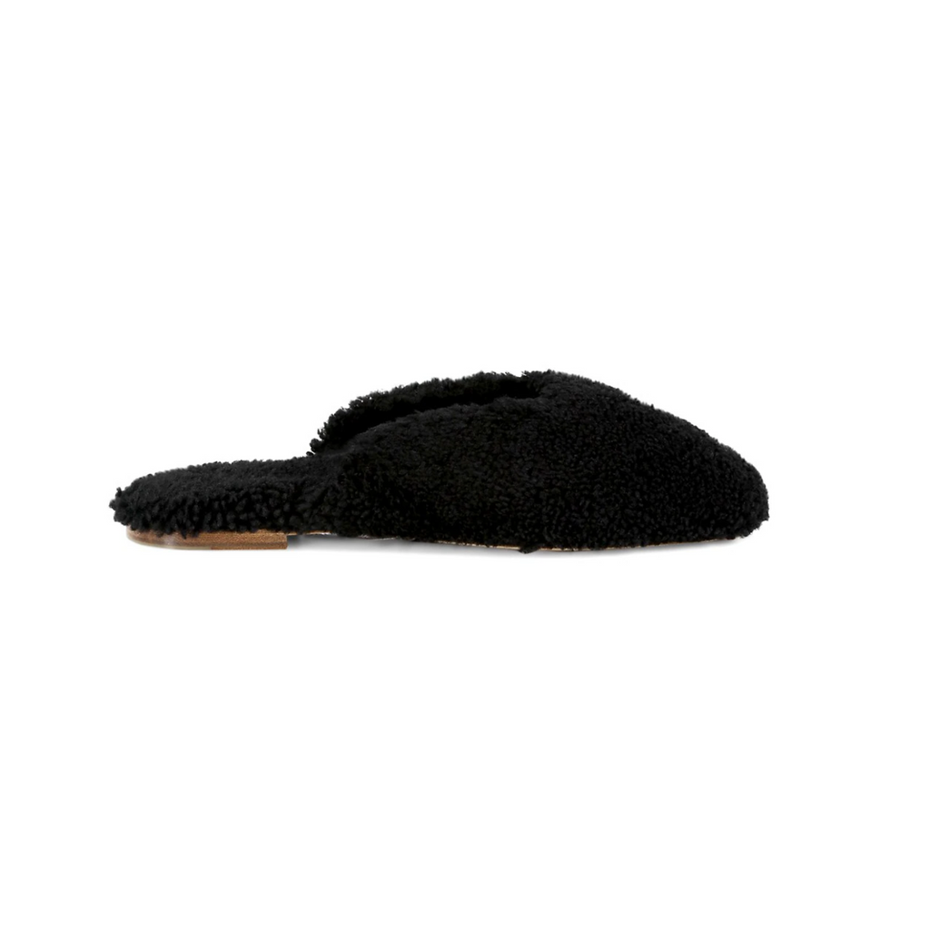 Sleeper Black Sheepskin Slippers