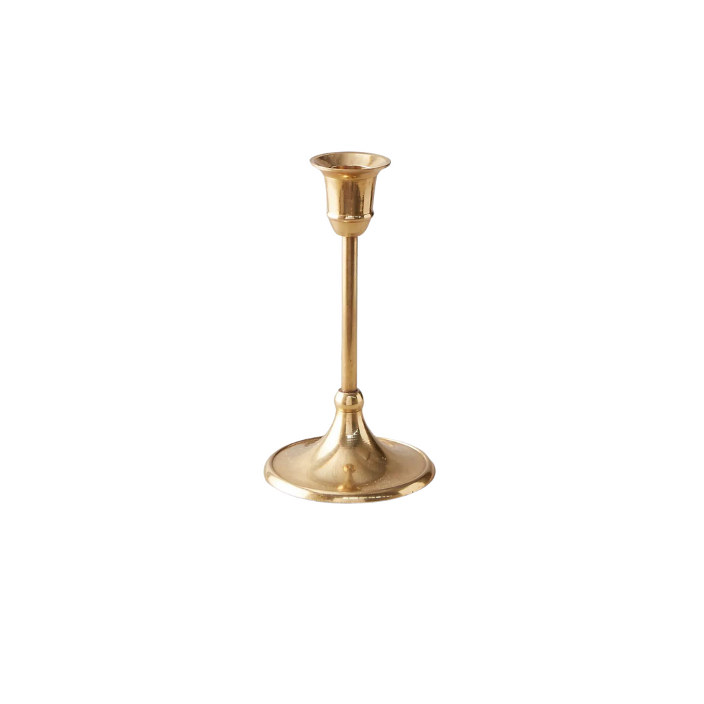 Small Brass Gold Antique Candlestick holder