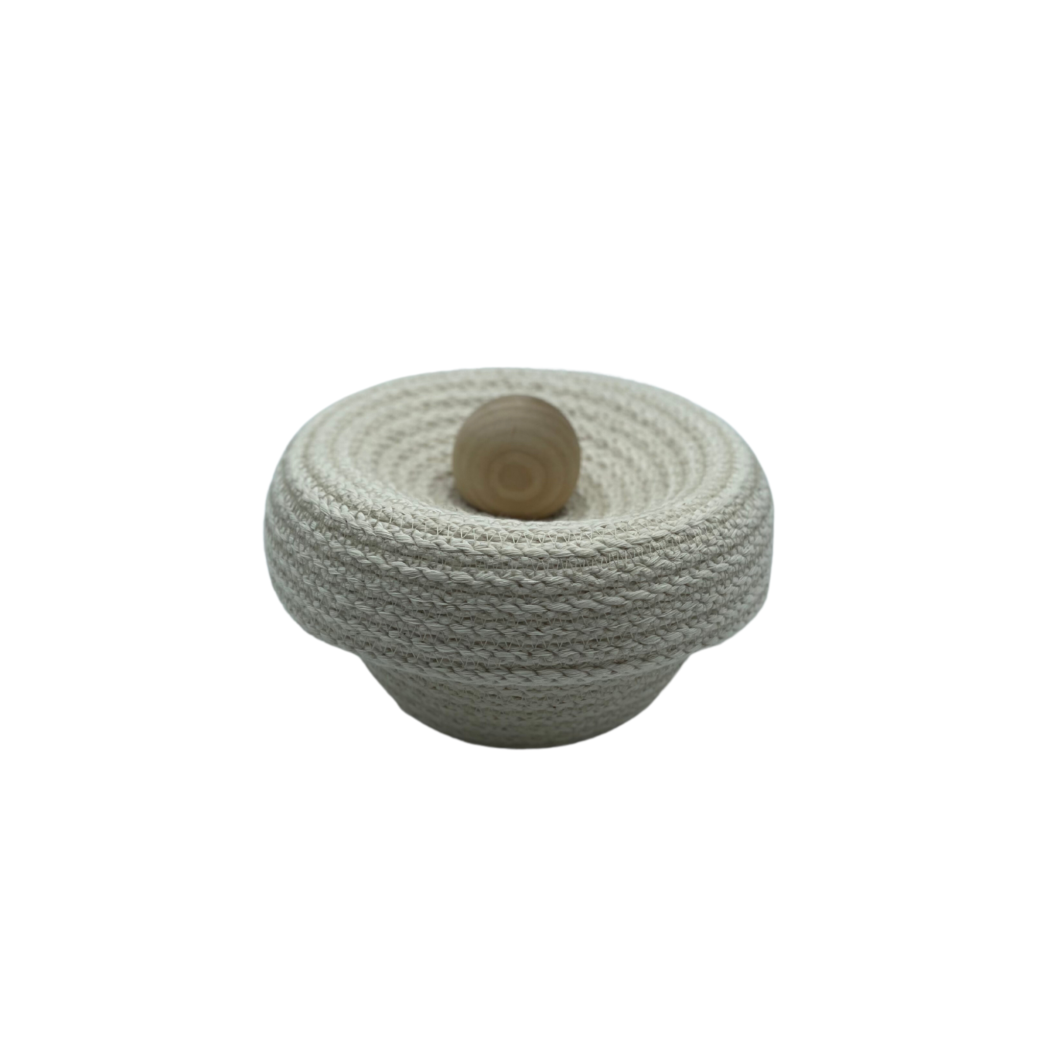 Small Knob Storage Basket - Natural White - Shoppe Details and Design