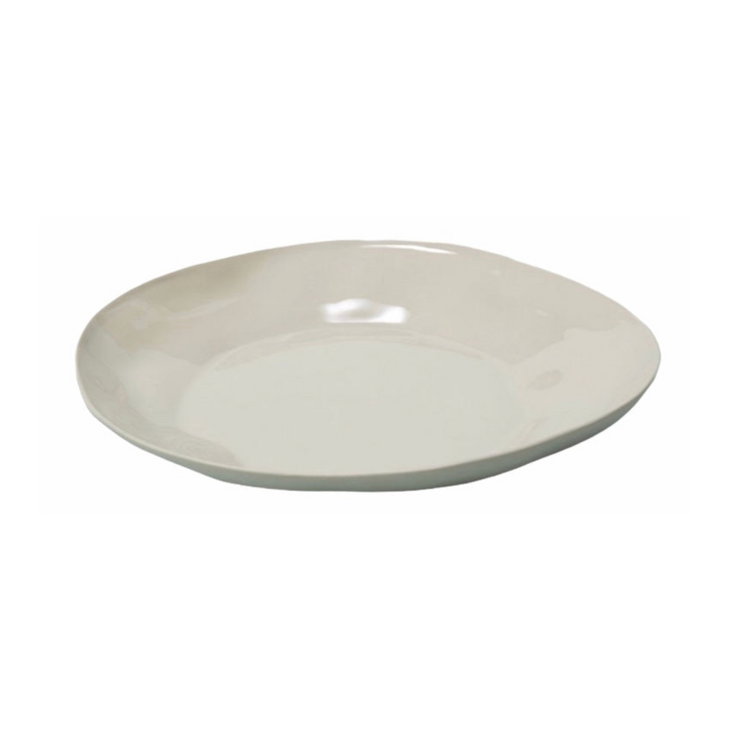 Stoneware White Plate, Medium
