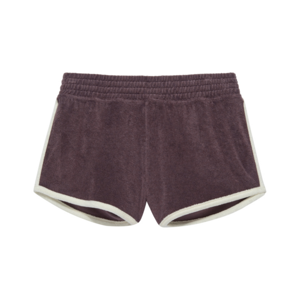 The Great Microterry Plum Track Short in Vintage Mulberry