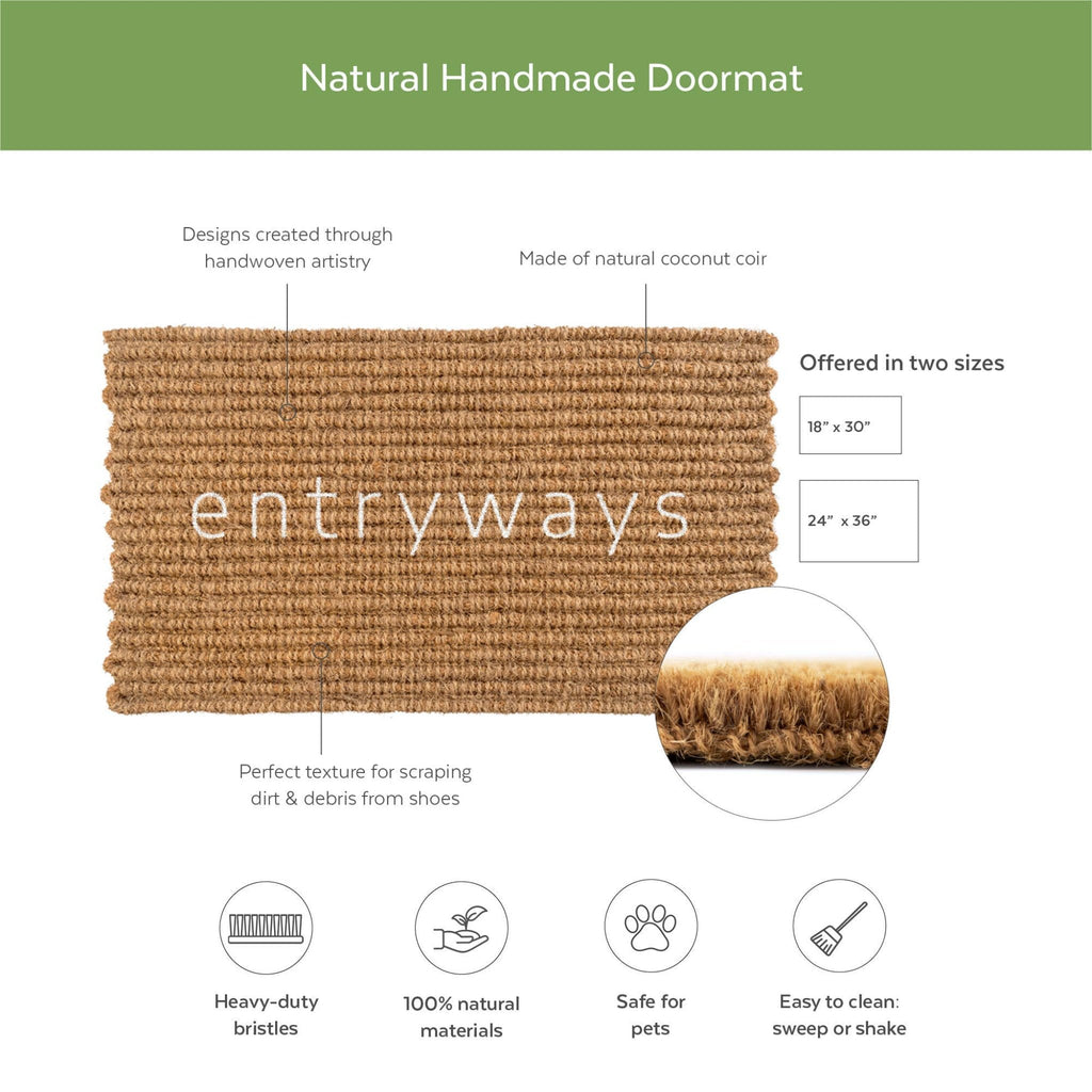 Knot-ical Handwoven Coconut Fiber Doormat