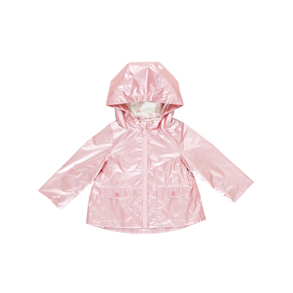 Pink Chicken- Girls Rafa Raincoat in Pink Metallic