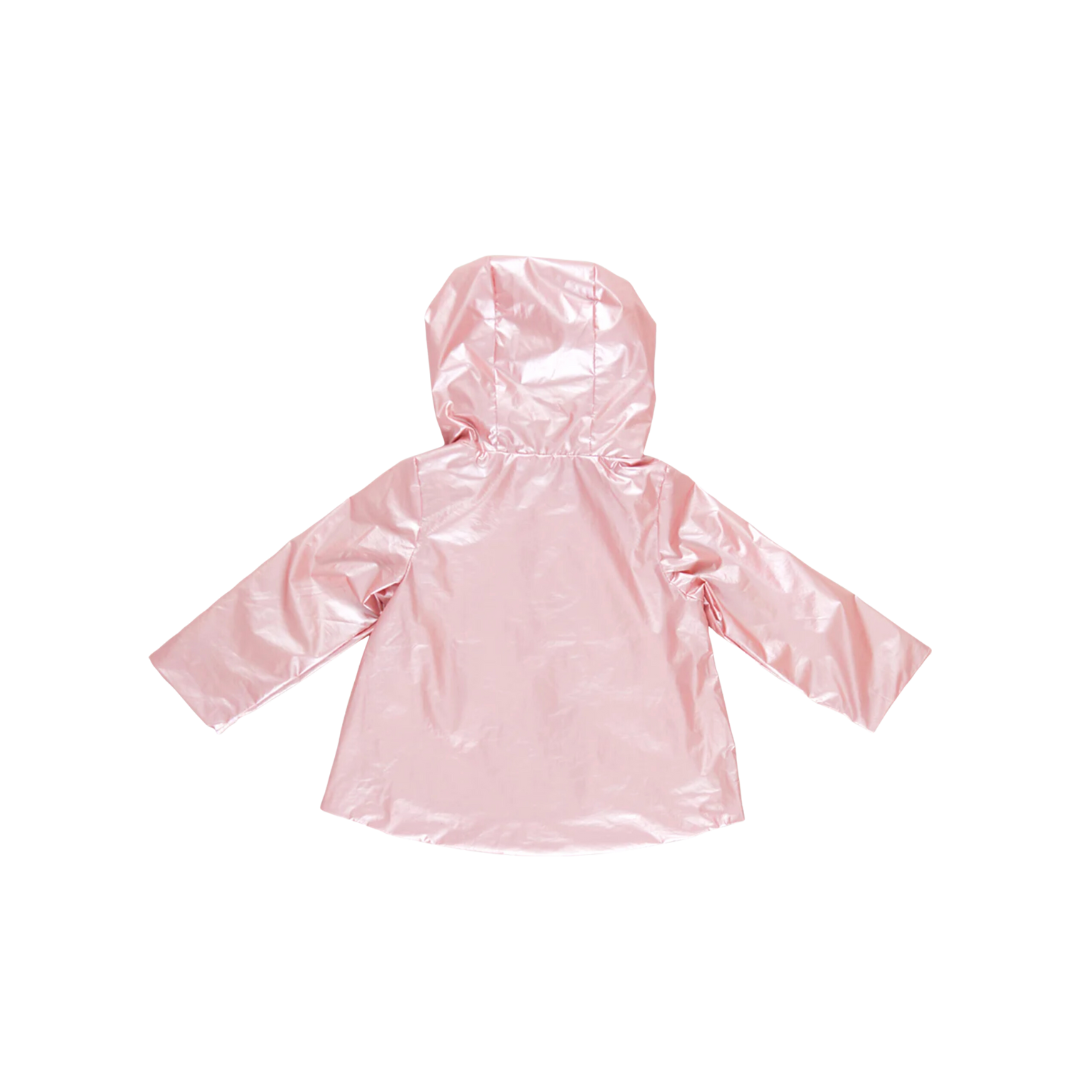 Pink Chicken- Girls Rafa Raincoat in Pink Metallic - Shoppe Details and Design