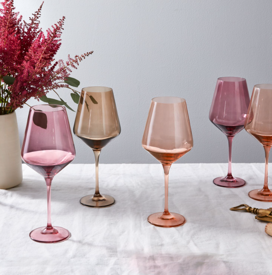 Estelle wine glasses set for a decorative table setting