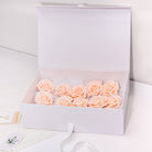 4 Colors | 14" x 9" x 4.3" Collapsable Gift Box w/ Satin Ribbon & Magnetic Square Flap Lid - Shoppe Details and Design