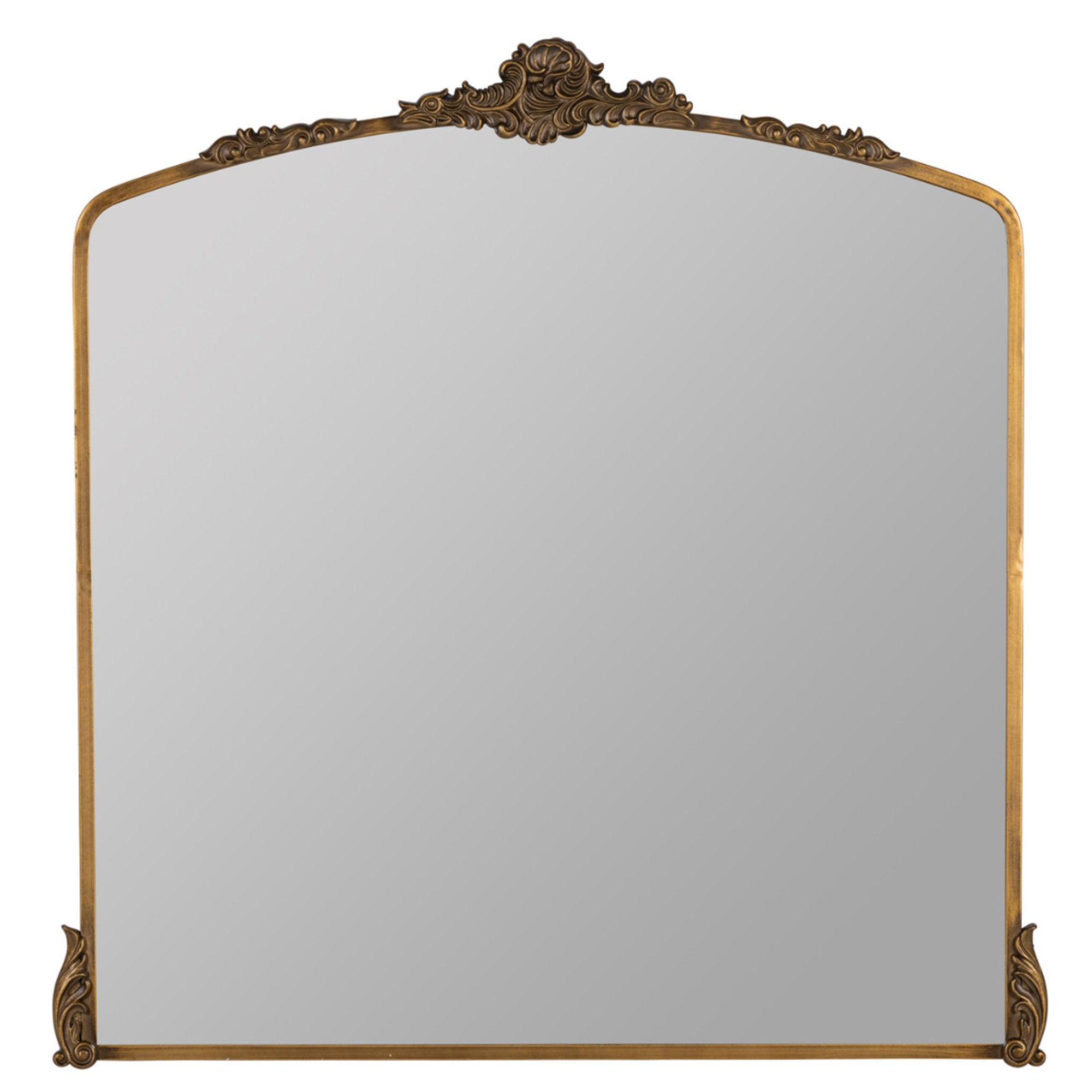 Adeline Mirror – Ornate craftsmanship in antique gold finish.