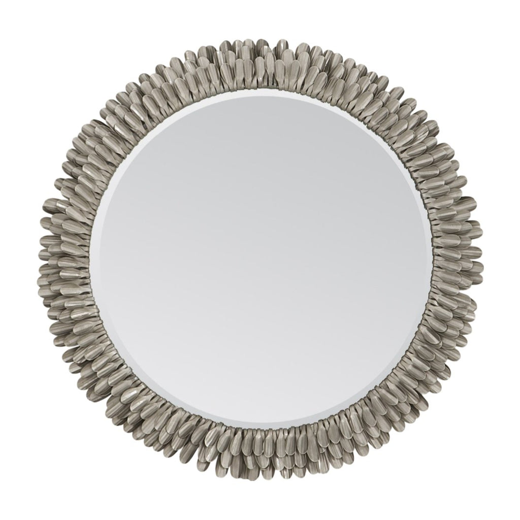 Adem Mirror with steel artistry and beveled edge.