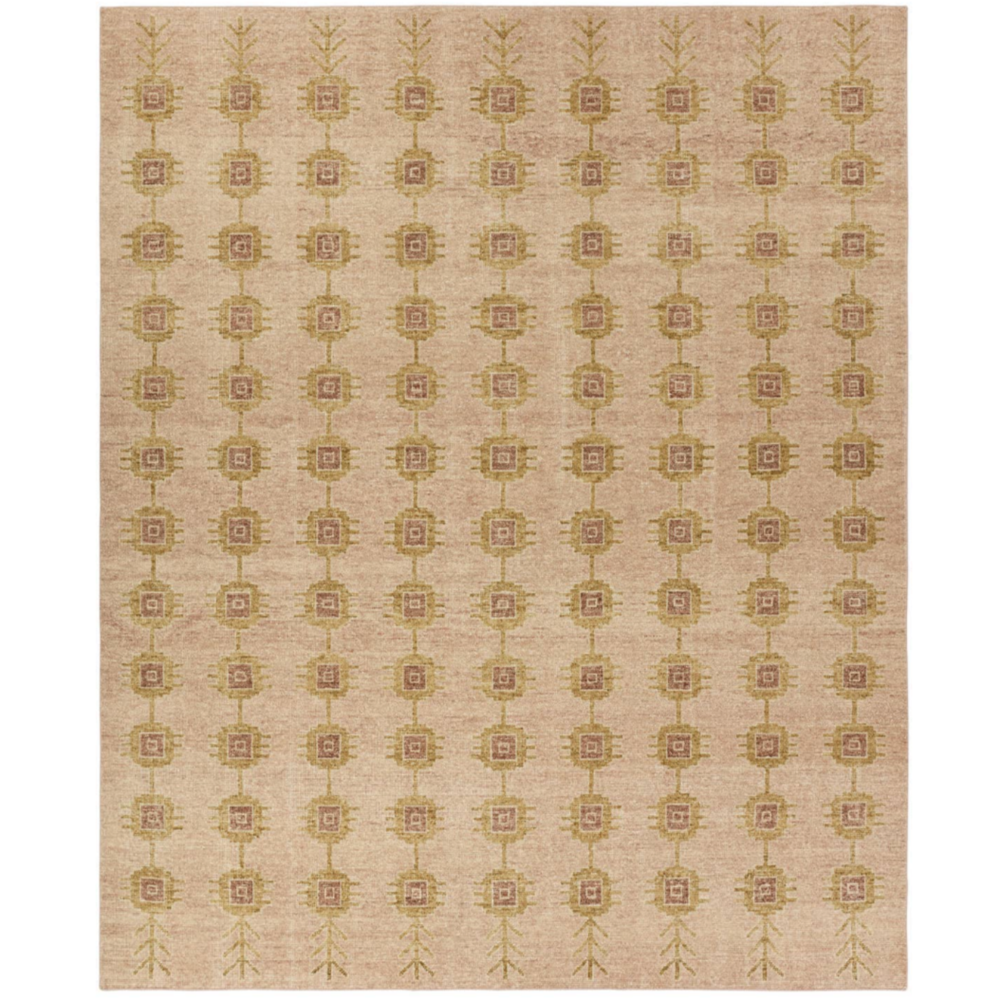 aesone tile pattern wool rug.