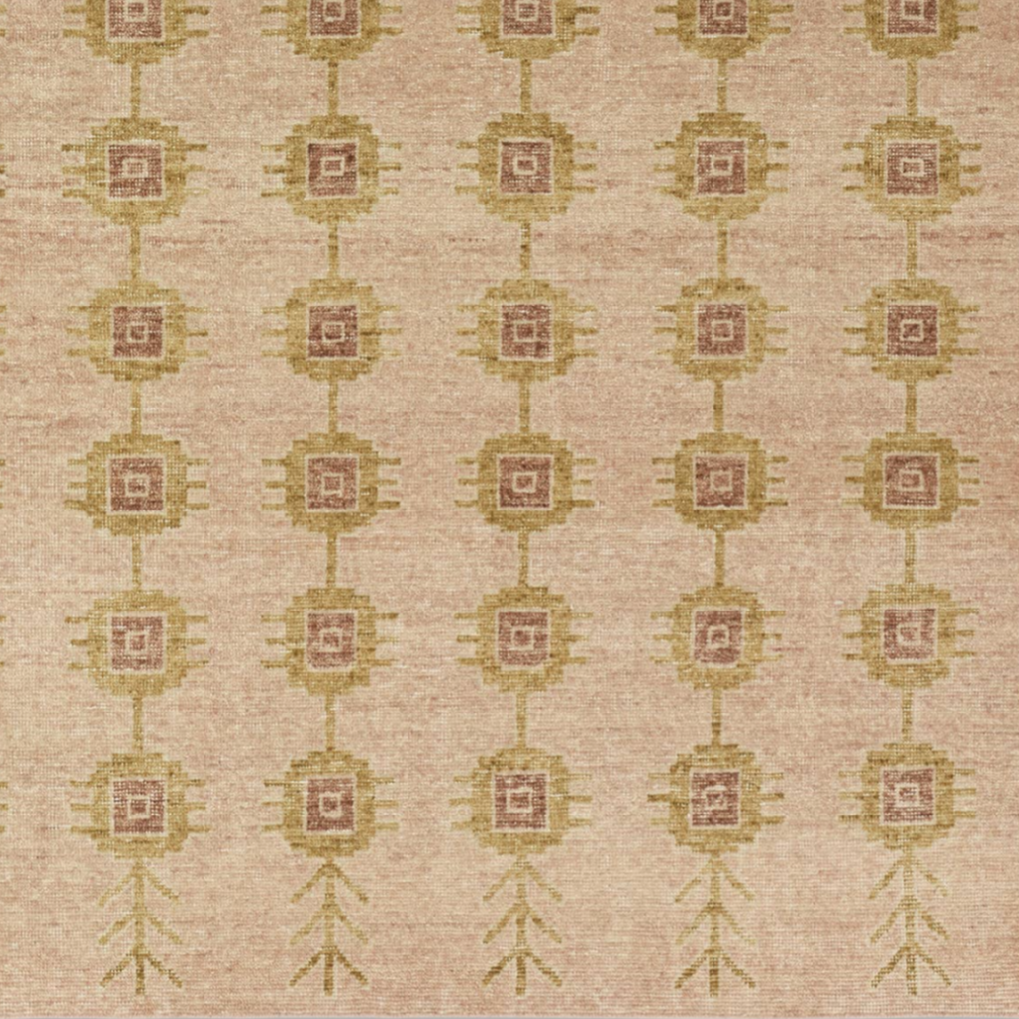 aesone tile pattern wool rug.