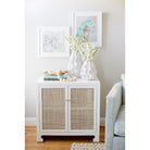 Stylish Alden White Cane End Cabinet for versatile use