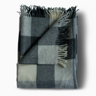 Irish alpaca merino wool throw blanket, 52x78 inch, luxury home decor.