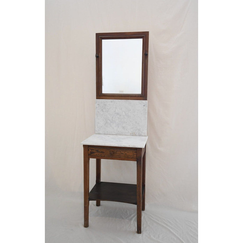 Vintage Antique Marble Entry Side Dressing Table with intricate carvings