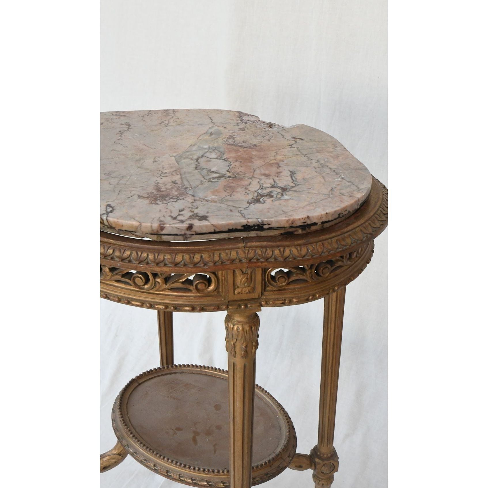 Luxurious side table with pristine marble stone top