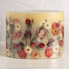 Apricot Rose Oval Botanical Candle large  floral rosy rings.