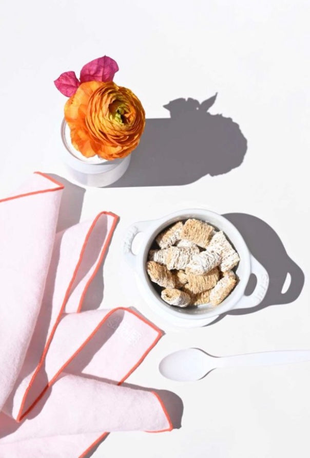 blush orange linen napkins set of 4.