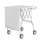 Stylish Battista Cart with mat cream finish by Kartell.