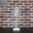 "Clear Rechargeable Table Lamp with Big Battery"