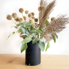 Small Black Leather Wrapped Vase - Shoppe Details and Design.