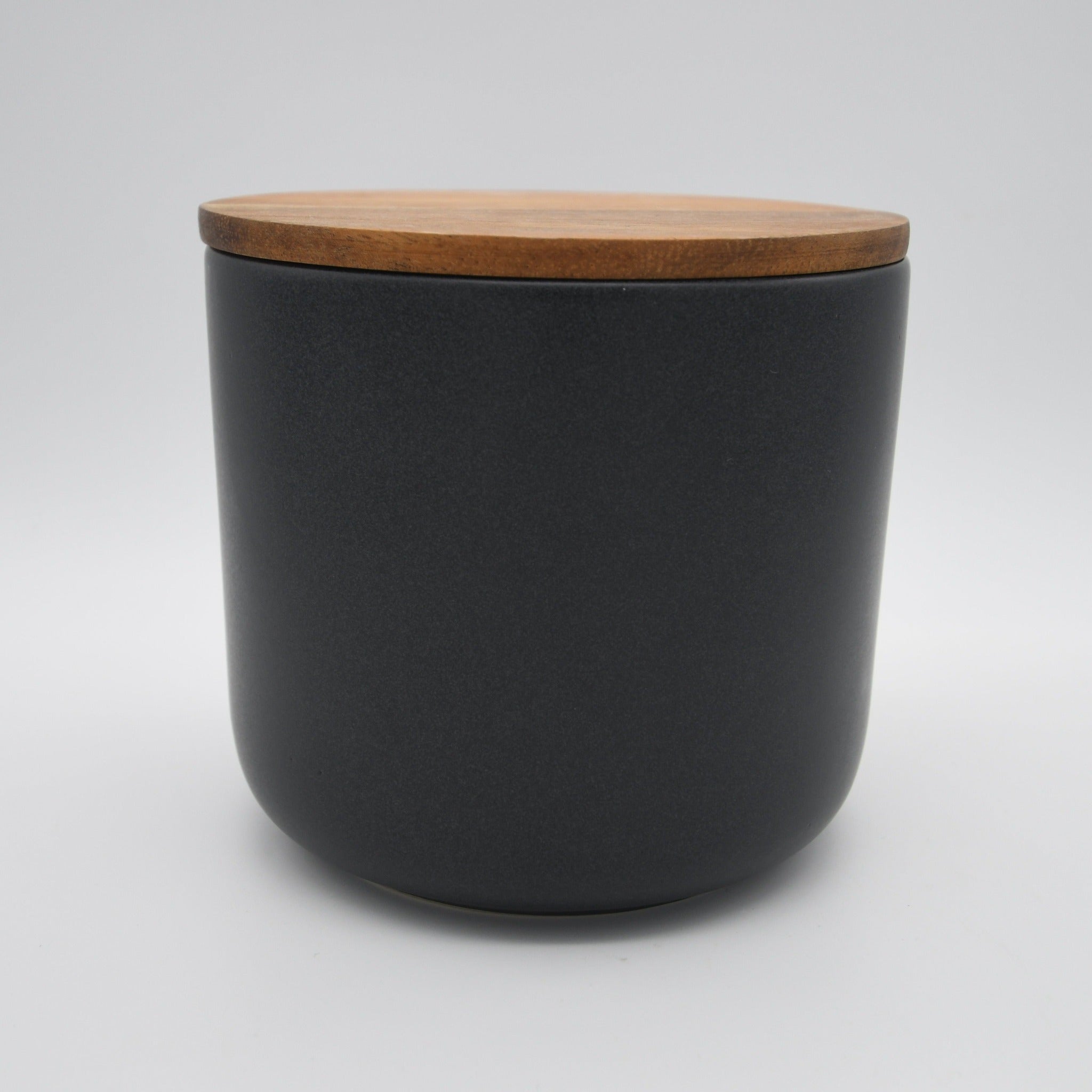 Black Stoneware Container - Shoppe Details and Design