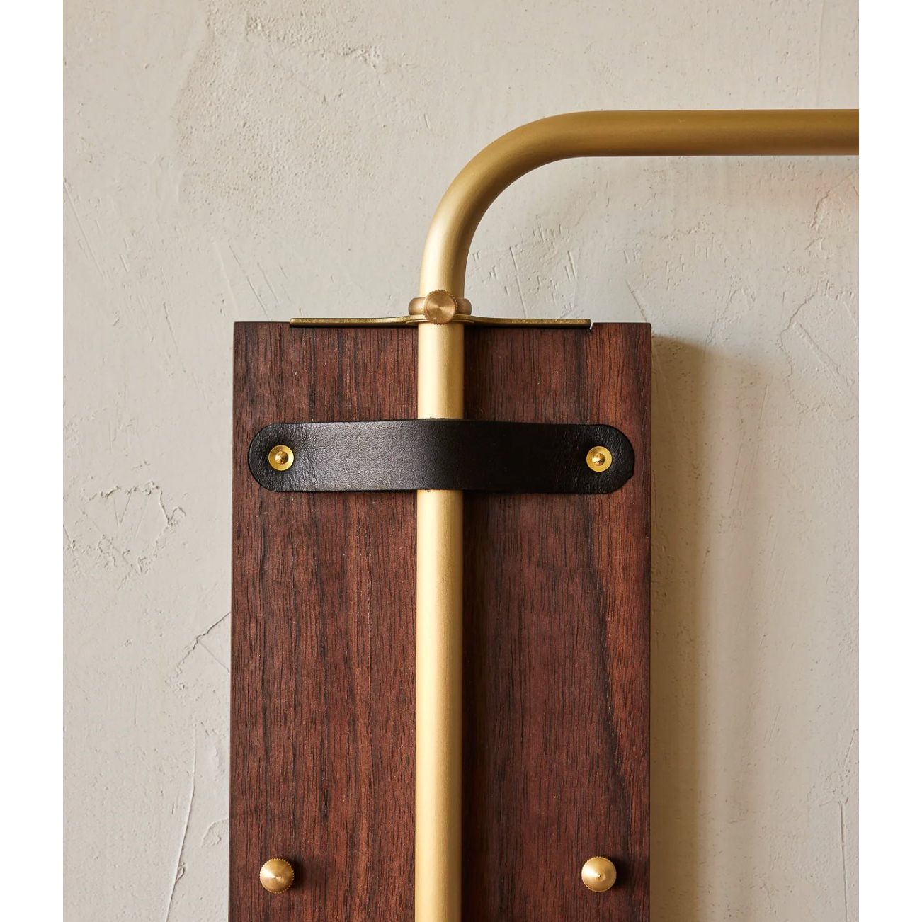 Sophisticated Ava Wall Sconce with black walnut wood and brass