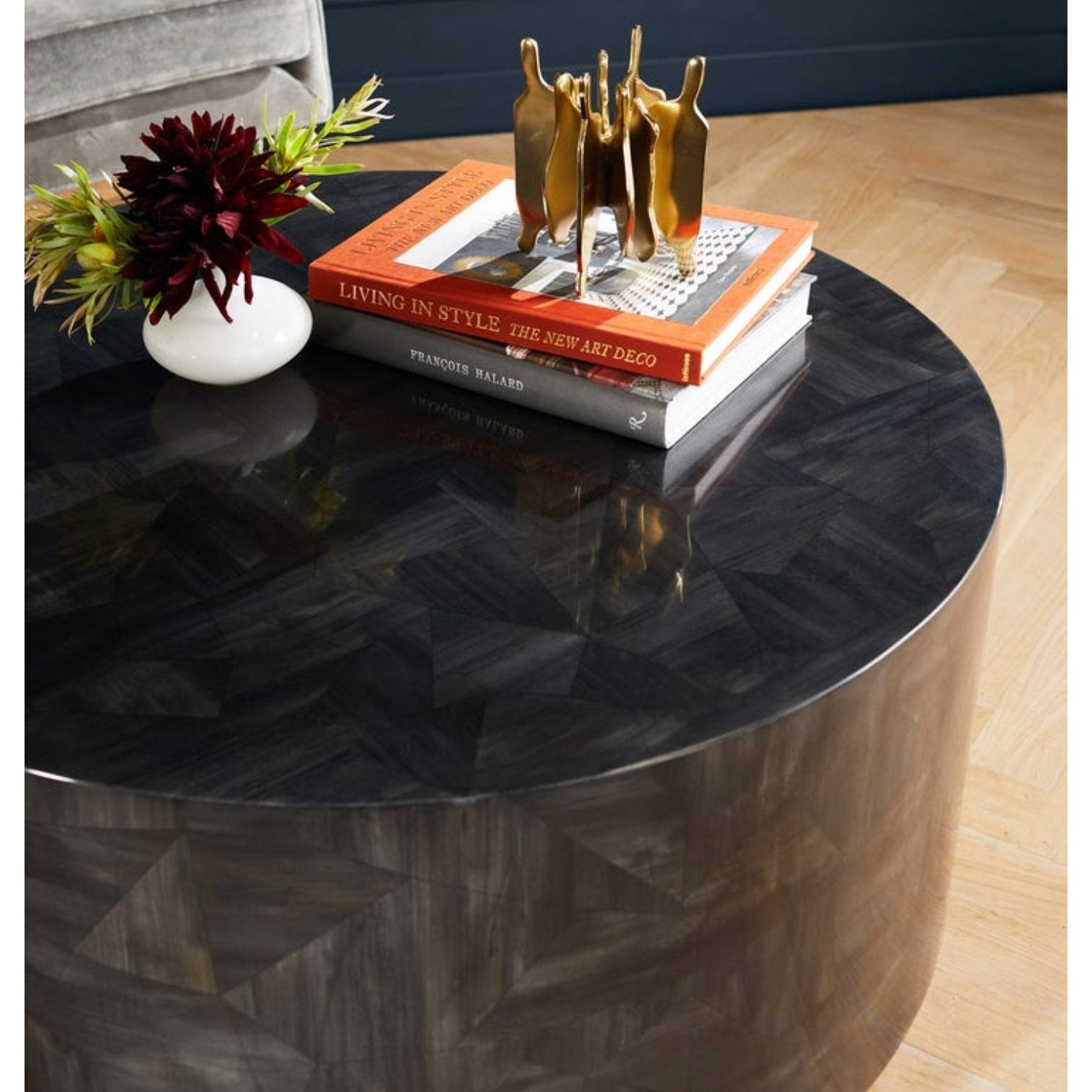 Dark Faux Horn Boyd Coffee Table - luxurious centerpiece