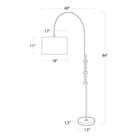 Stylish Interior Lighting Brass Arc Floor Lamp with Fabric Shade.