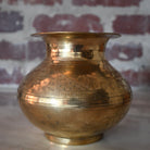 brass lota vase with etching.