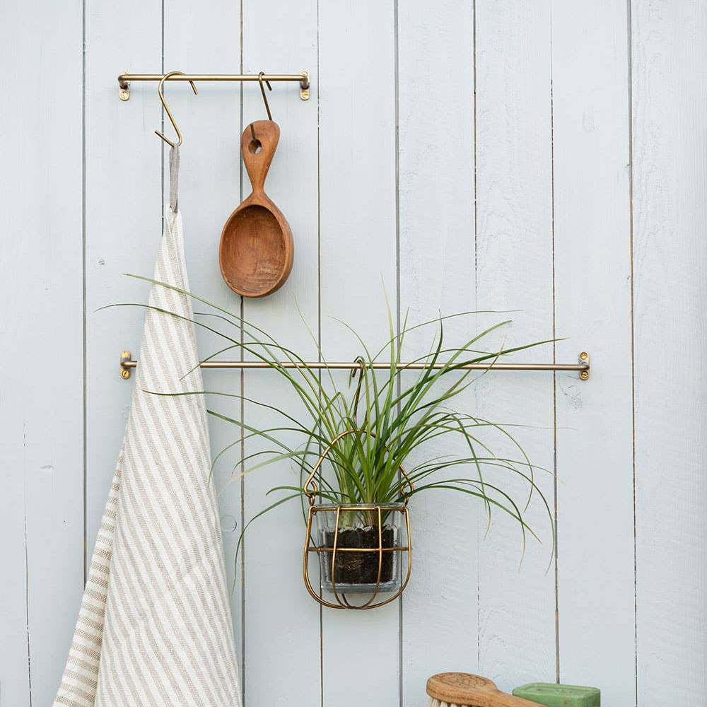 small brass towel holder bar small.