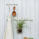 small brass towel holder bar small.