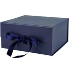 7 Colors | 8" x 8" x 4" Collapsable Gift Box w/ Satin Ribbon & Magnetic Square Flap Lid - Shoppe Details and Design