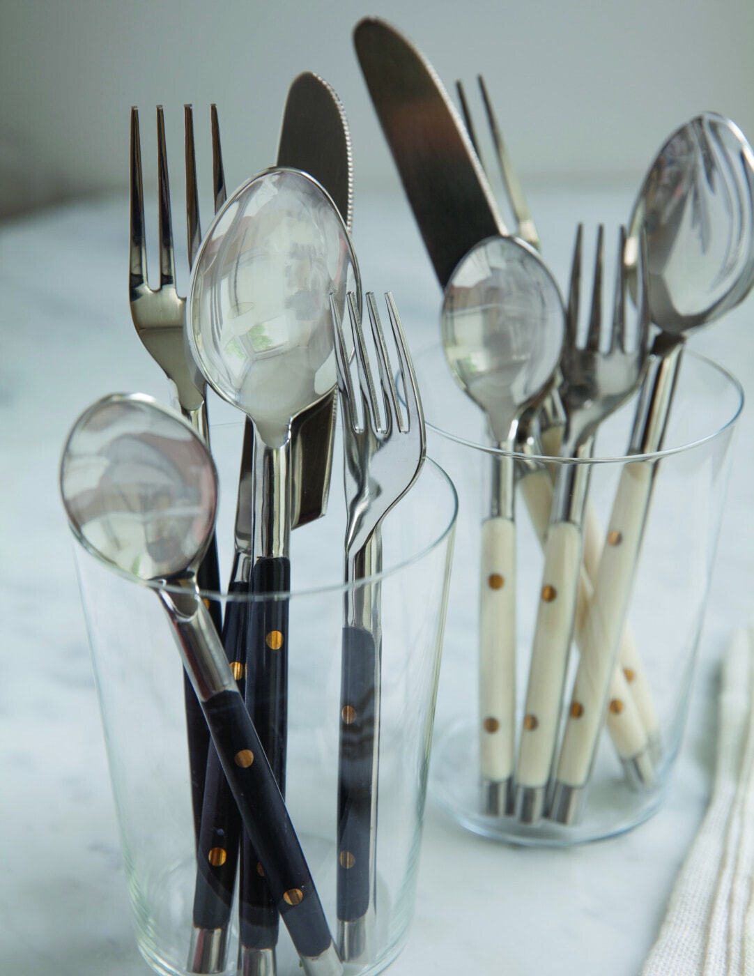 Silverware - White Inlay Flatware Set - Shoppe Details and Design