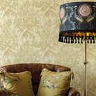 cherry orchard wallpaper in sand, floral.