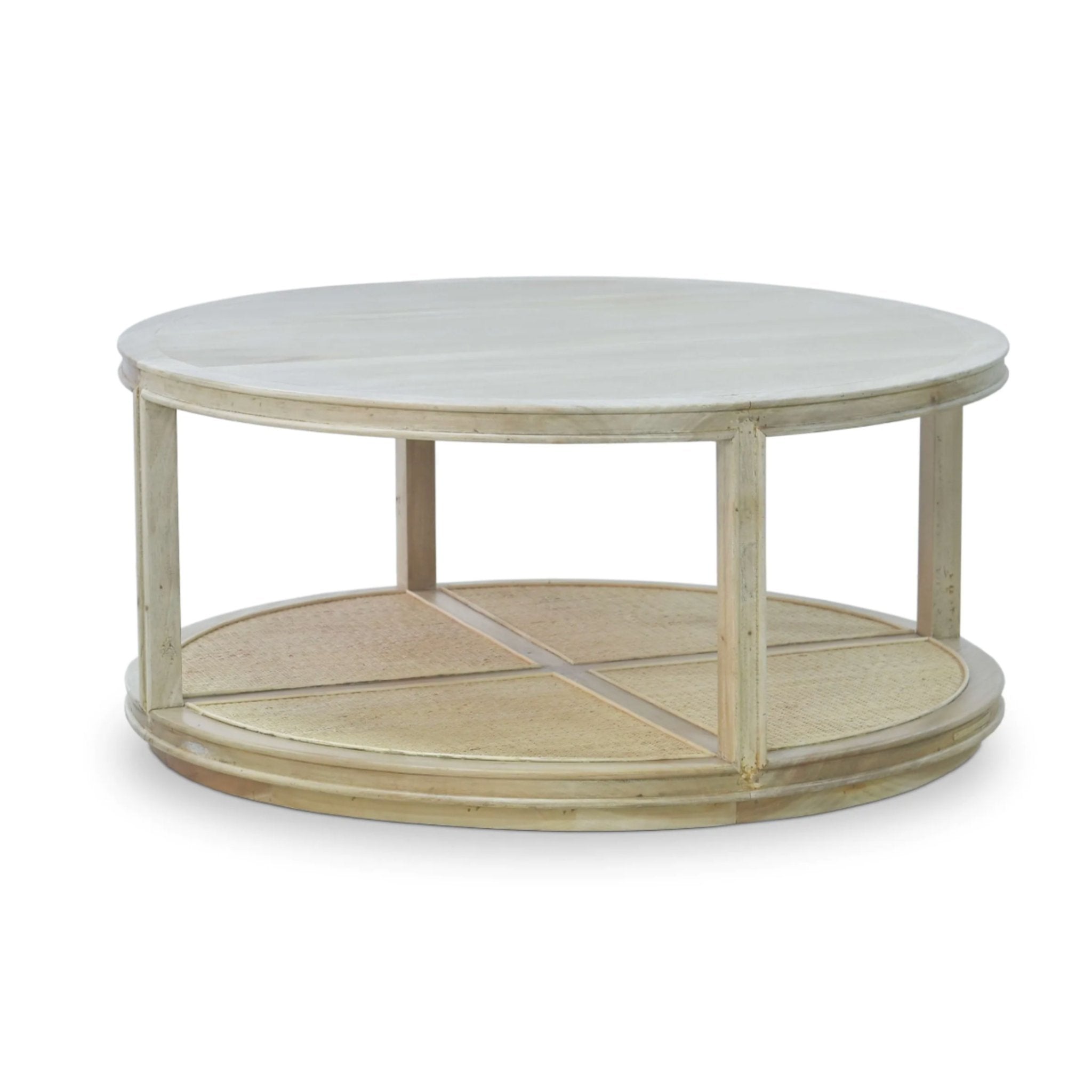 Cohan Coffee Table Small with Rattan Shelf - Details and Design - coffee table - Bramble