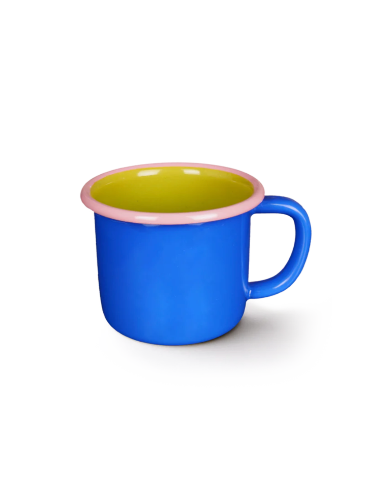 colorama enamelware mug in electric blue.