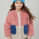 Pink Chicken Sherpa Ruth Jacket in Camel Color Block - Shoppe Details and Design