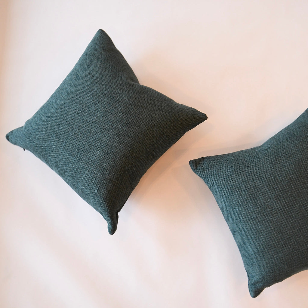 Cozy Teal Pillows | One - of - a - Kind | Set of 2 - Details and Design - Pillow - Details and Design