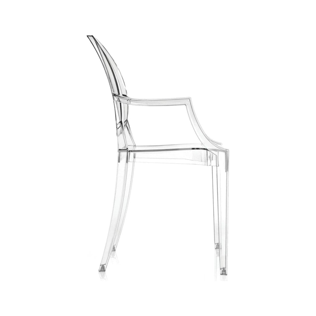 Transparent Louis Ghost Chairs with Arms by Philippe Starck - Set of 2