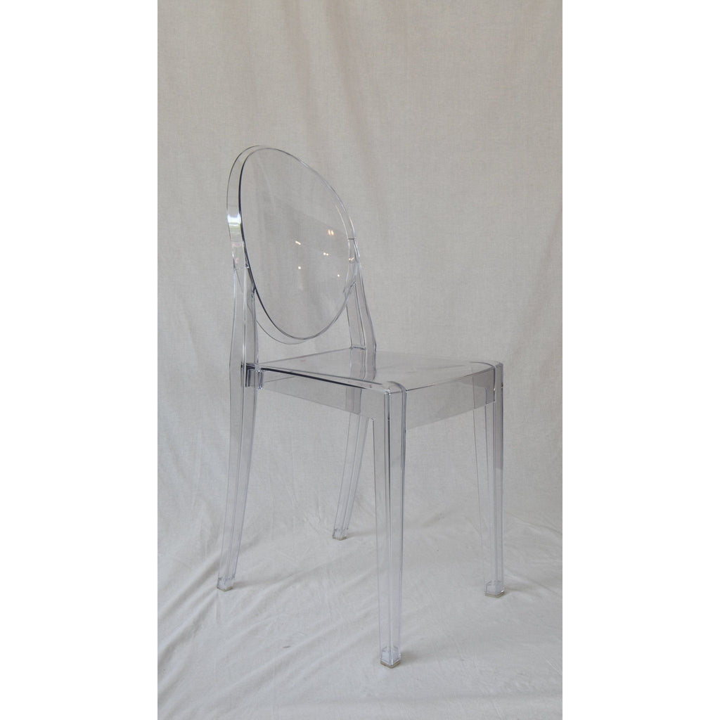 Elegant Crystal Clear Victoria Ghost Chairs - Philippe Starck Design